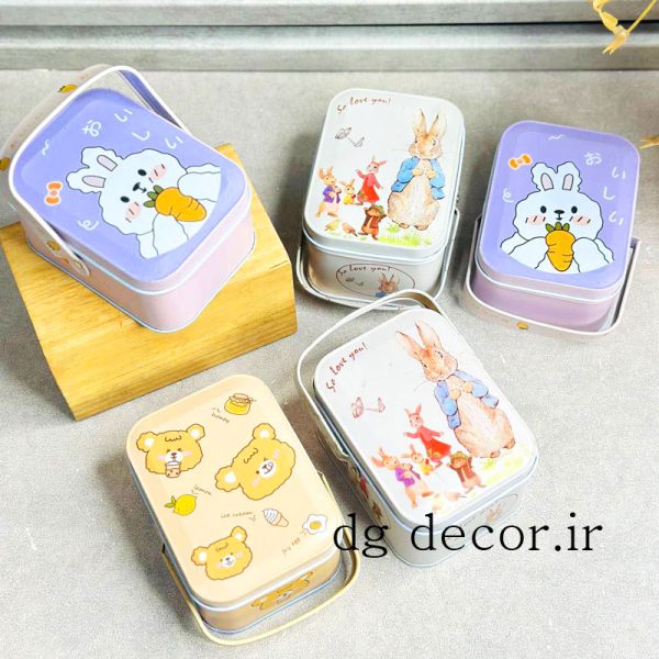 باکس فلزی فانتزی درب دار و دسته دار
