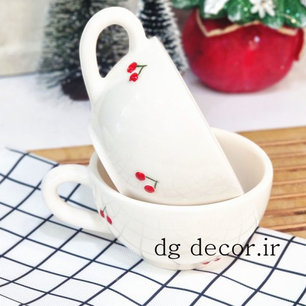 فنجان لته خوری سرامیکی آلبالو