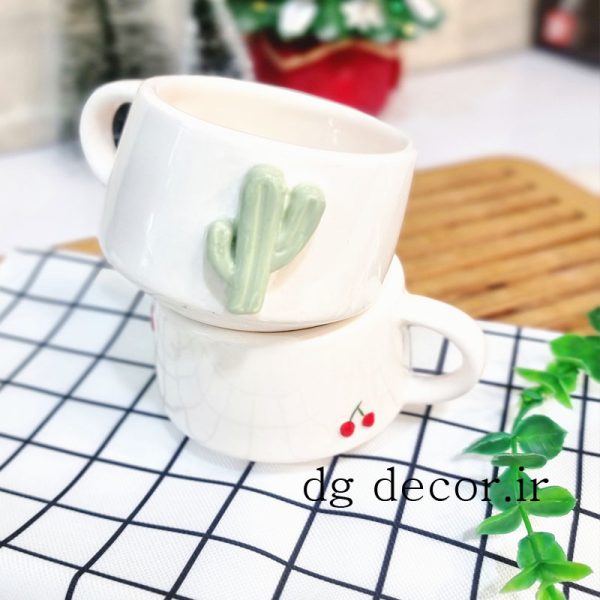 فنجان چای خوری سرامیکی کاکتوس