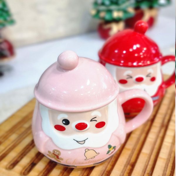 ماگ کریسمسی بابانوئل درب دار وارداتی