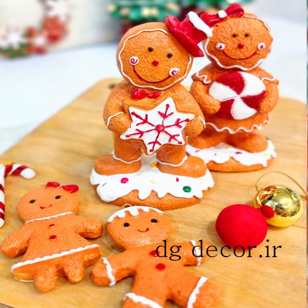 مجسمه کوکی دختر و پسر کریسمسی