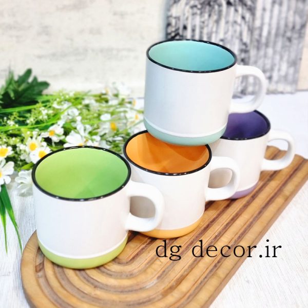 ماگ مینیمال سرامیکی وارداتی داخل رنگی